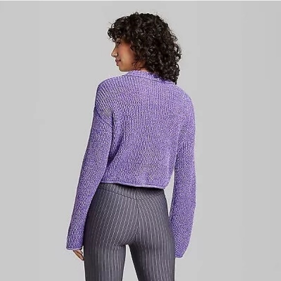 Women's Crewneck Boxy Pullover Sweater - Wild Fable Purple - Picture 2 of 3